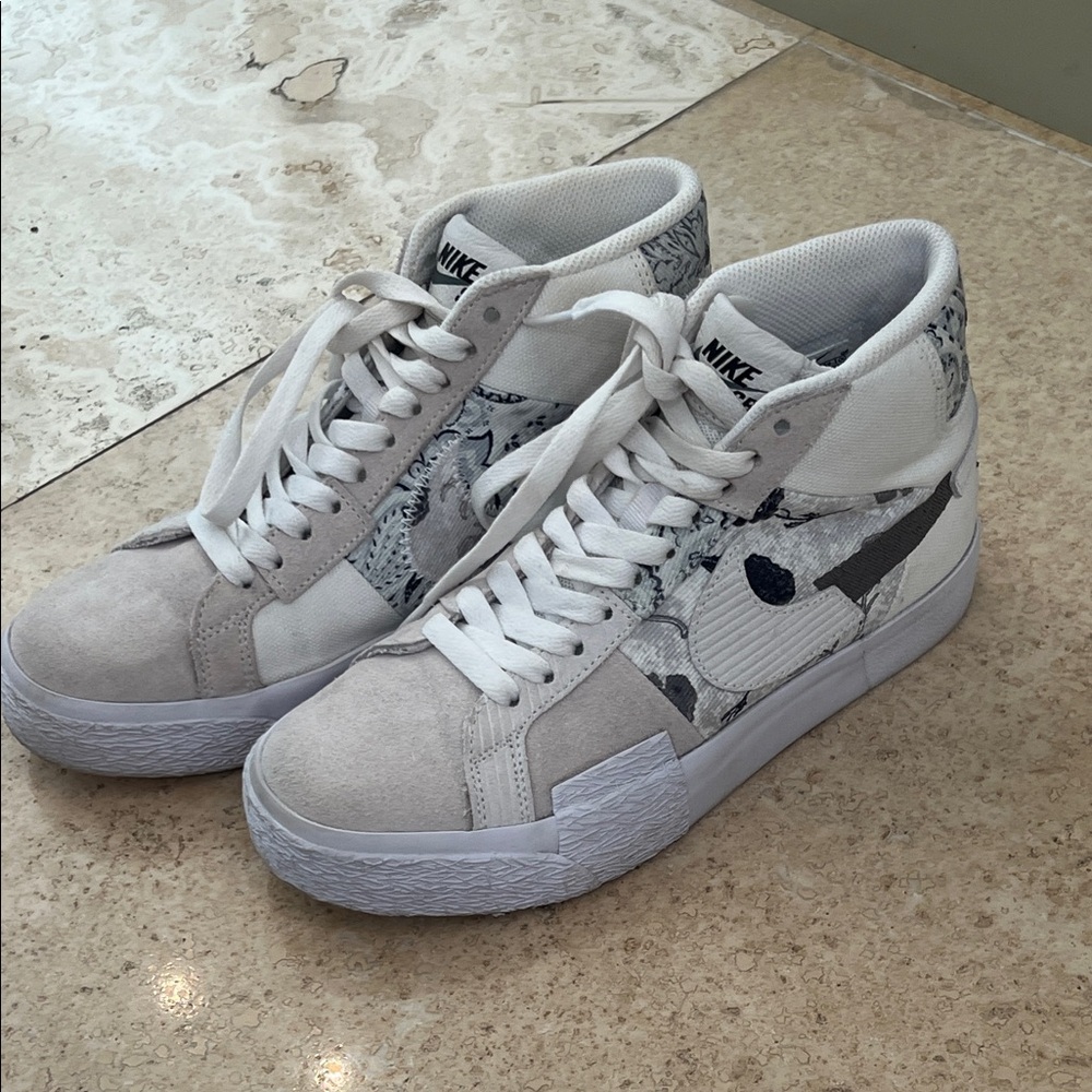 Nike SB Zoom Blazer Mid Premium Paisley Pack Floral Women Size 5 (youth 3.5)